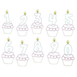 Stickserie - Geburtstagsmuffins